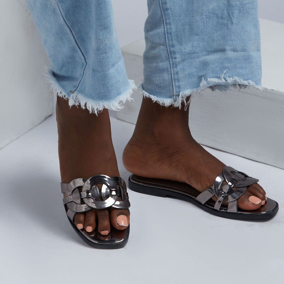 Mine glossy slides in bronze - Outlash brand