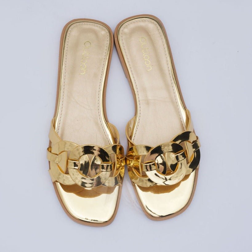 Mine glossy slides in gold - Outlash brand