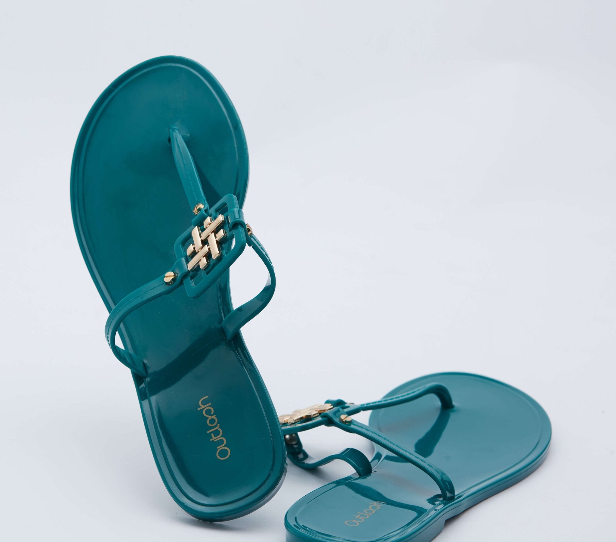 Outslay Jelly Slides in Green - Outlash brand
